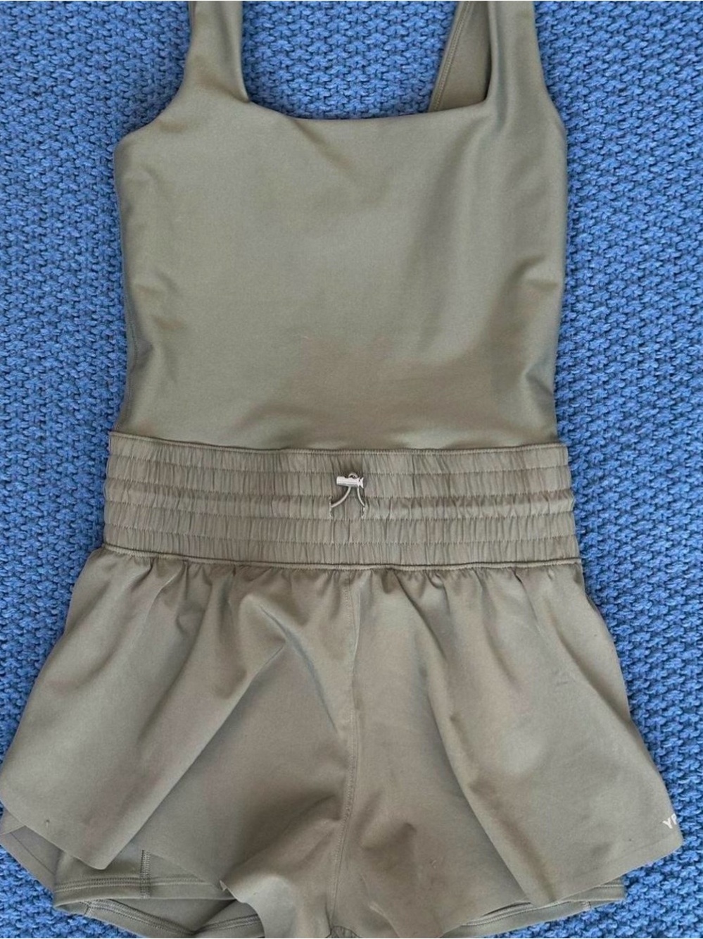 Olive Green Athletic Romper - Abercrombie